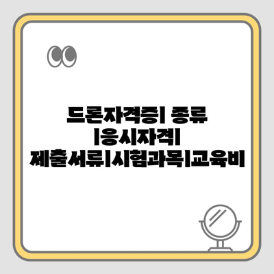 드론자격증ㅣ 종류 ㅣ응시자격ㅣ 제출서류ㅣ시험과목ㅣ교육비