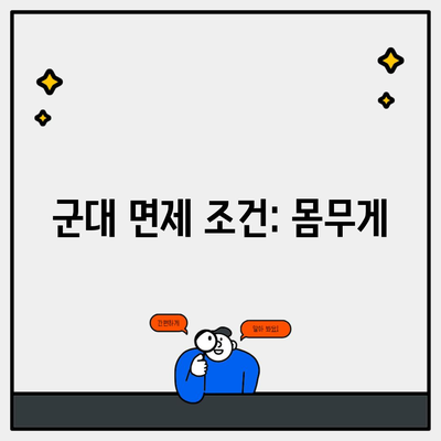 군대 면제 조건: 몸무게