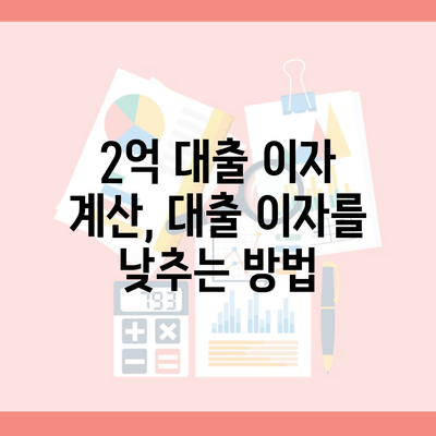 2억 대출 이자 계산, 대출 이자를 낮추는 방법