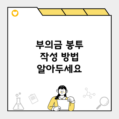 부의금 봉투 작성 방법 알아두세요