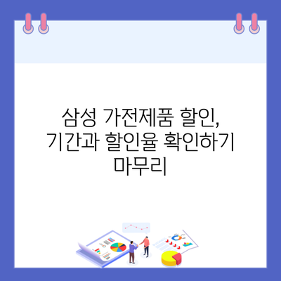 삼성 가전제품 할인, 기간과 할인율 확인하기 마무리