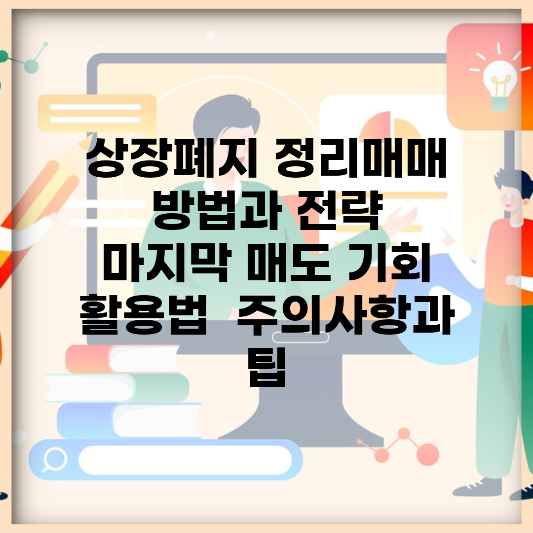 상장폐지 정리매매 방법과 전략 | 마지막 매도 기회 활용법 | 주의사항과 팁