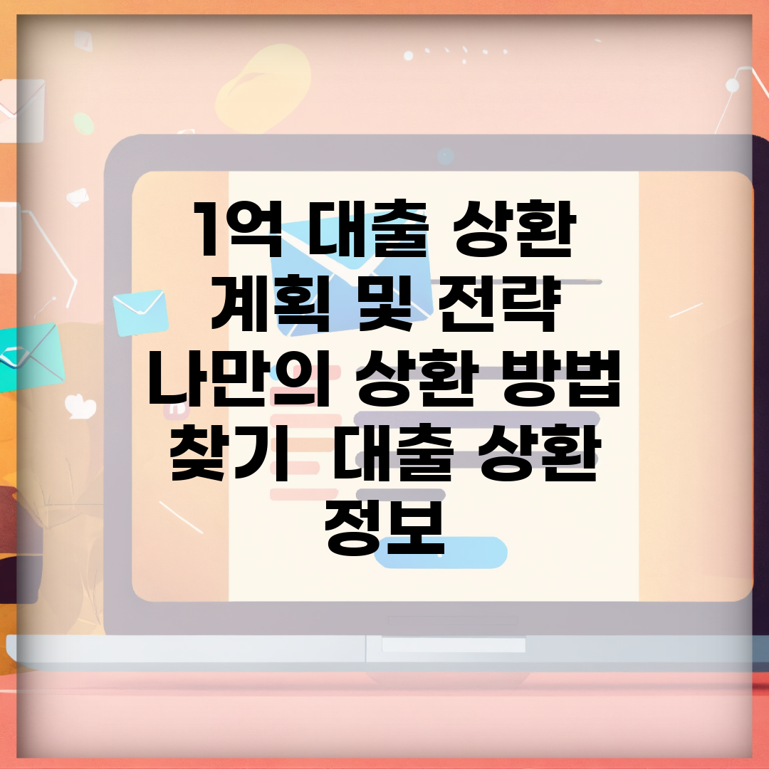1억 대출 상환 계획 및 전략 | 나만의 상환 방법 찾기 | 대출 상환 정보
