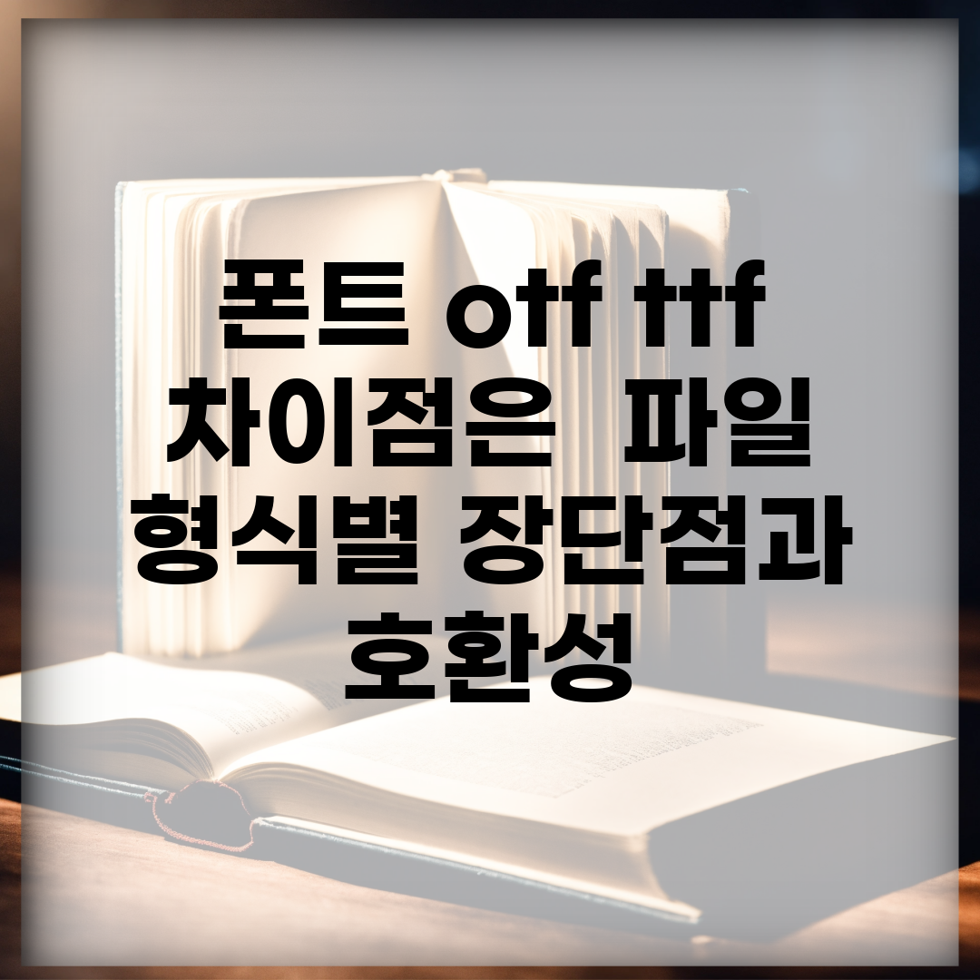 폰트 otf ttf 차이점은? | 파일 형식별 장단점과 호환성