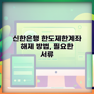 신한은행 한도제한계좌 해제 방법, 필요한 서류