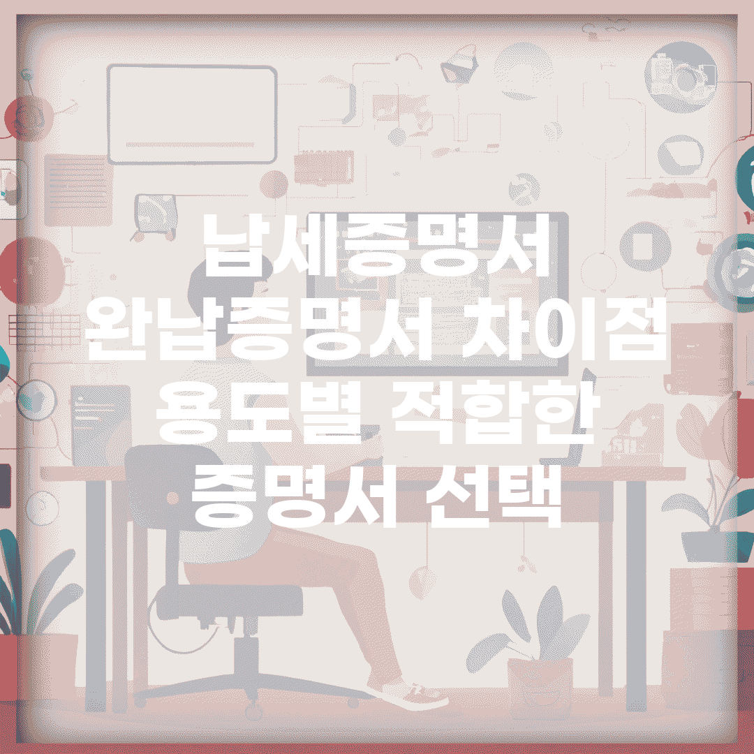 납세증명서 완납증명서 차이점 | 용도별 적합한 증명서 선택
