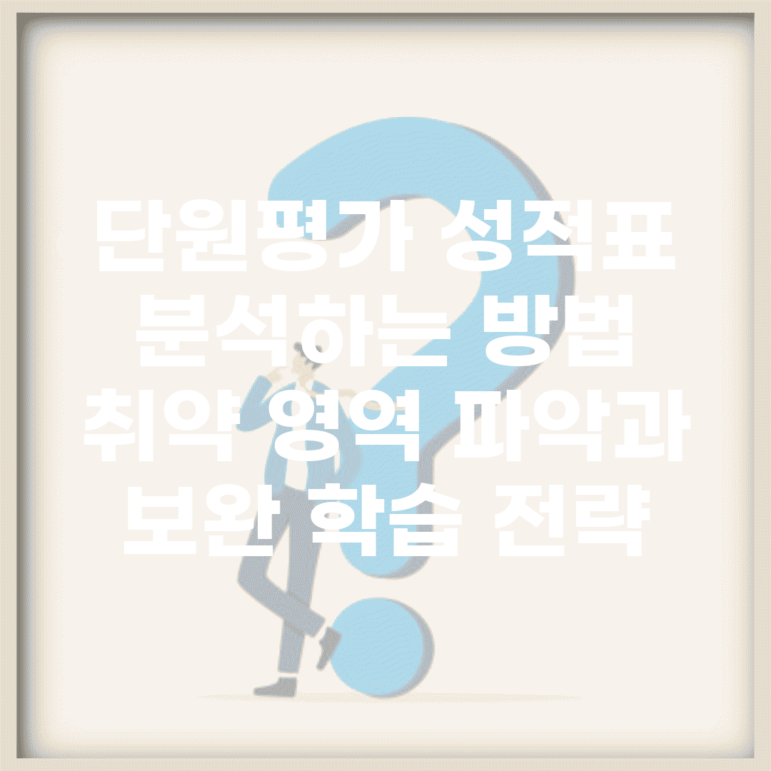 단원평가 성적표 분석하는 방법 | 취약 영역 파악과 보완 학습 전략