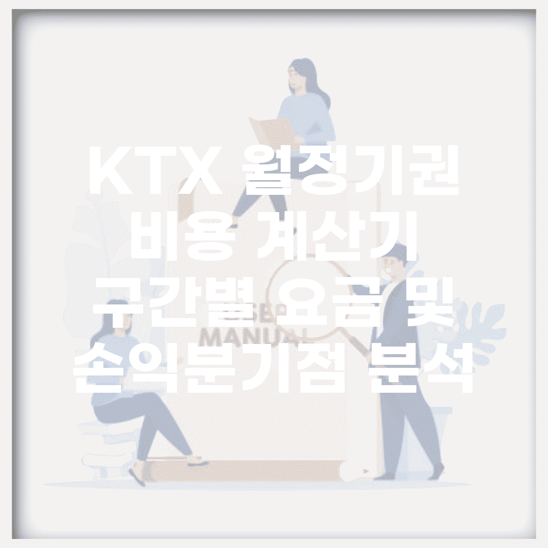 KTX 월정기권 비용 계산기 | 구간별 요금 및 손익분기점 분석
