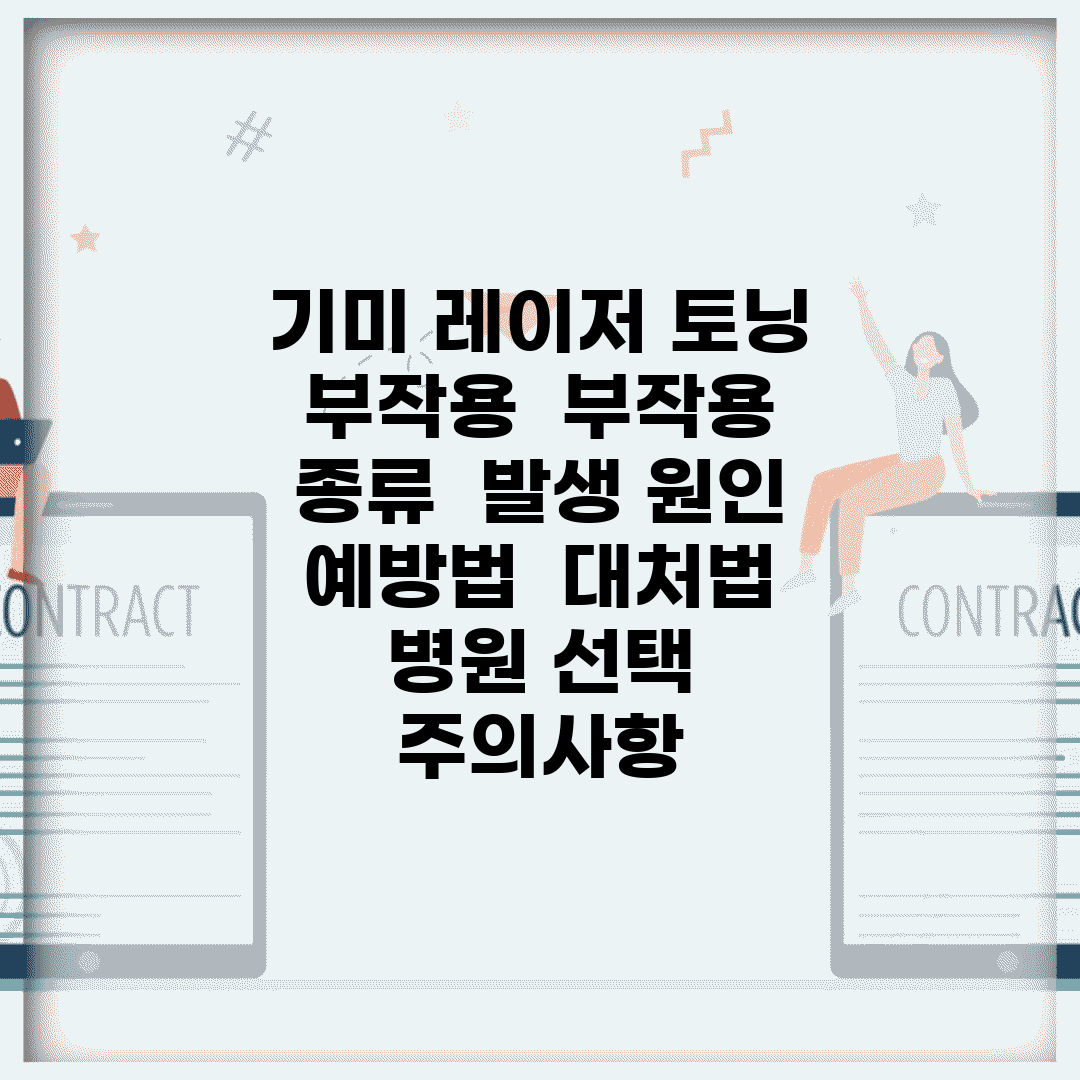 기미 레이저 토닝 부작용 | 부작용 종류 | 발생 원인 | 예방법 | 대처법 | 병원 선택 | 주의사항