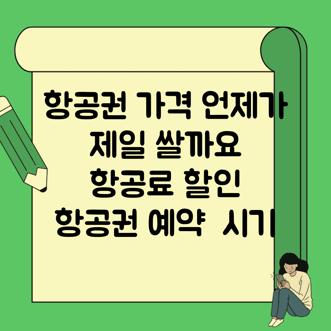 항공권 가격 언제가 제일 쌀까요 | 항공료 할인 | 항공권 예약 | 시기