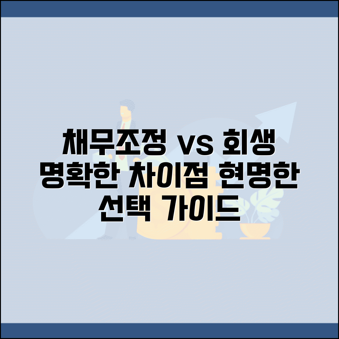 채무조정 개인회생 차이 | 제도 비교 | 선택 기준 | 장단점 분석