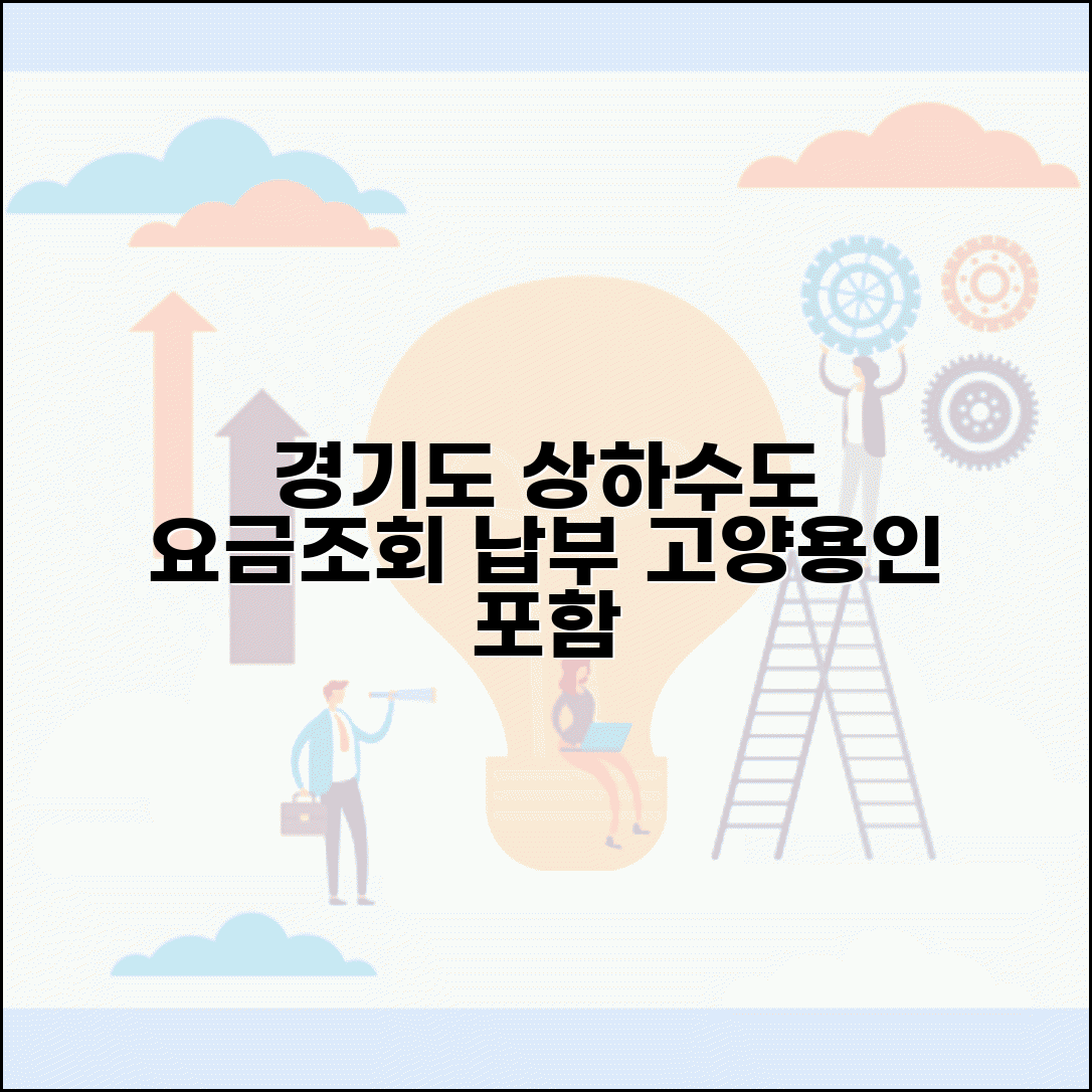 경기도 상하수도요금조회 | 고양시 용인시 요금확인 | 지역별 납부방법