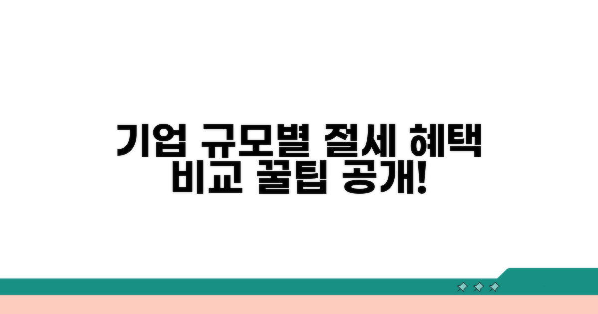기업 규모별 절세 혜택 비교