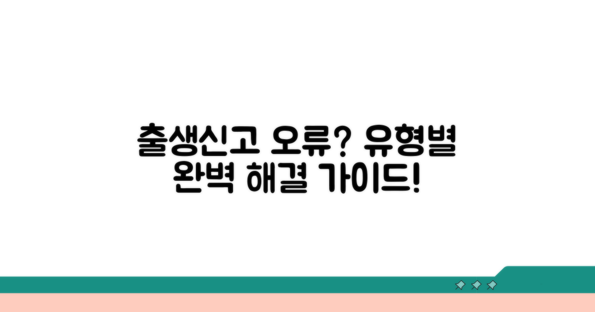 출생신고 오류 유형별 해결법