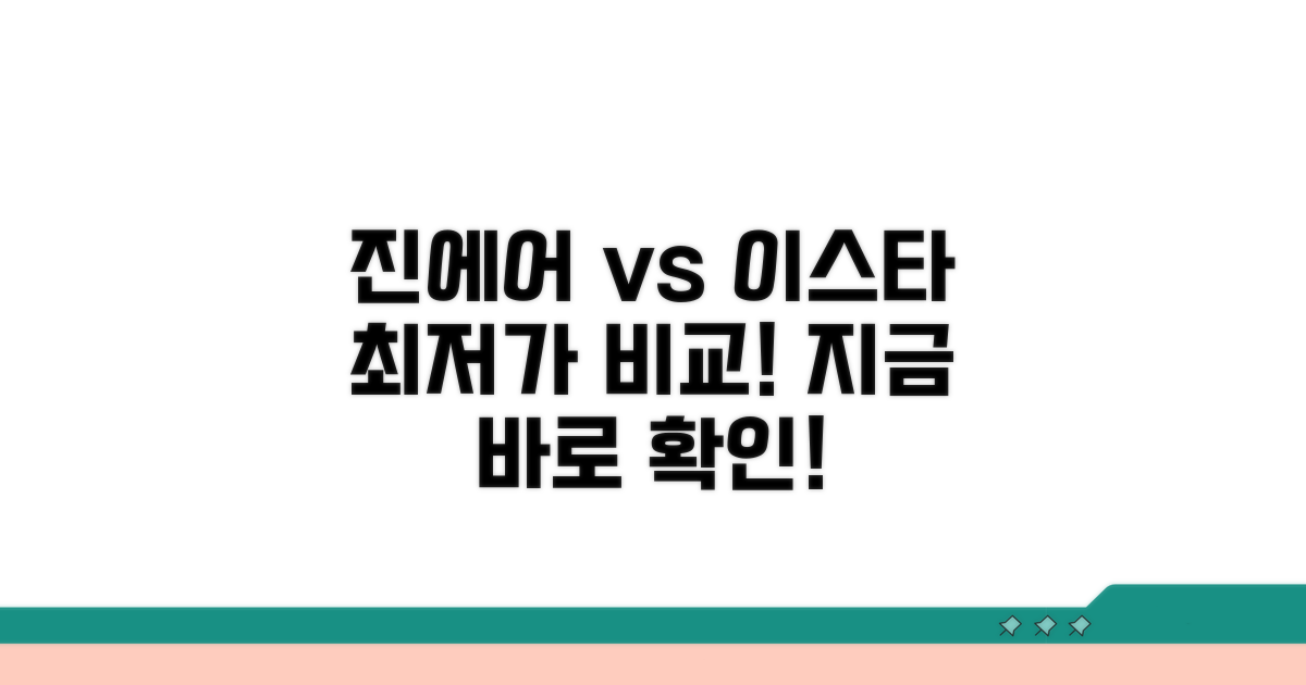 진에어/이스타 최저가 비교 분석