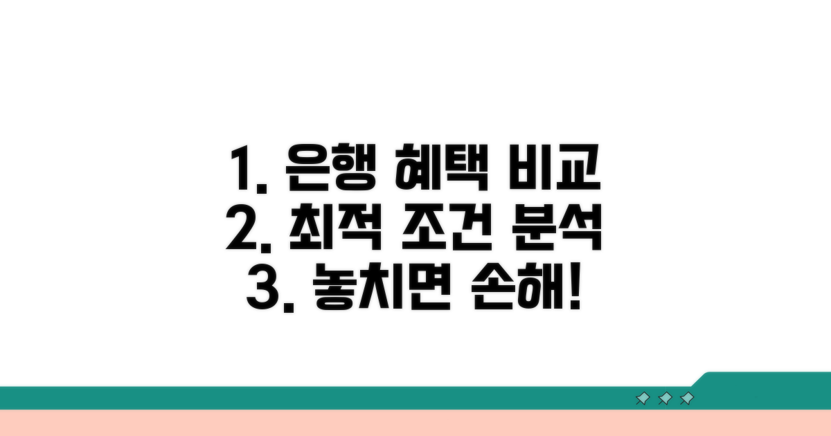 주요 은행 혜택 조건 분석