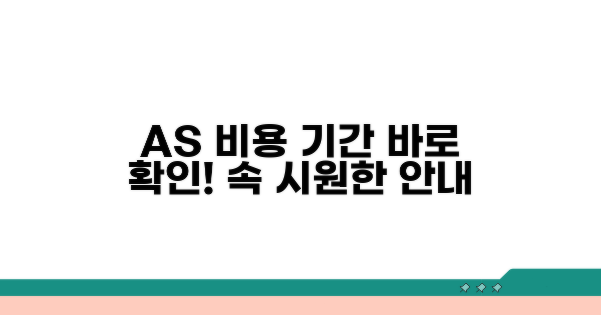 A/S 비용과 기간 안내