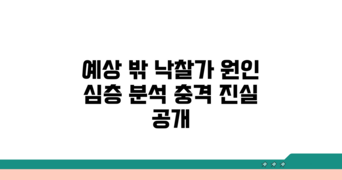 예상보다 낮은 낙찰가 원인 규명