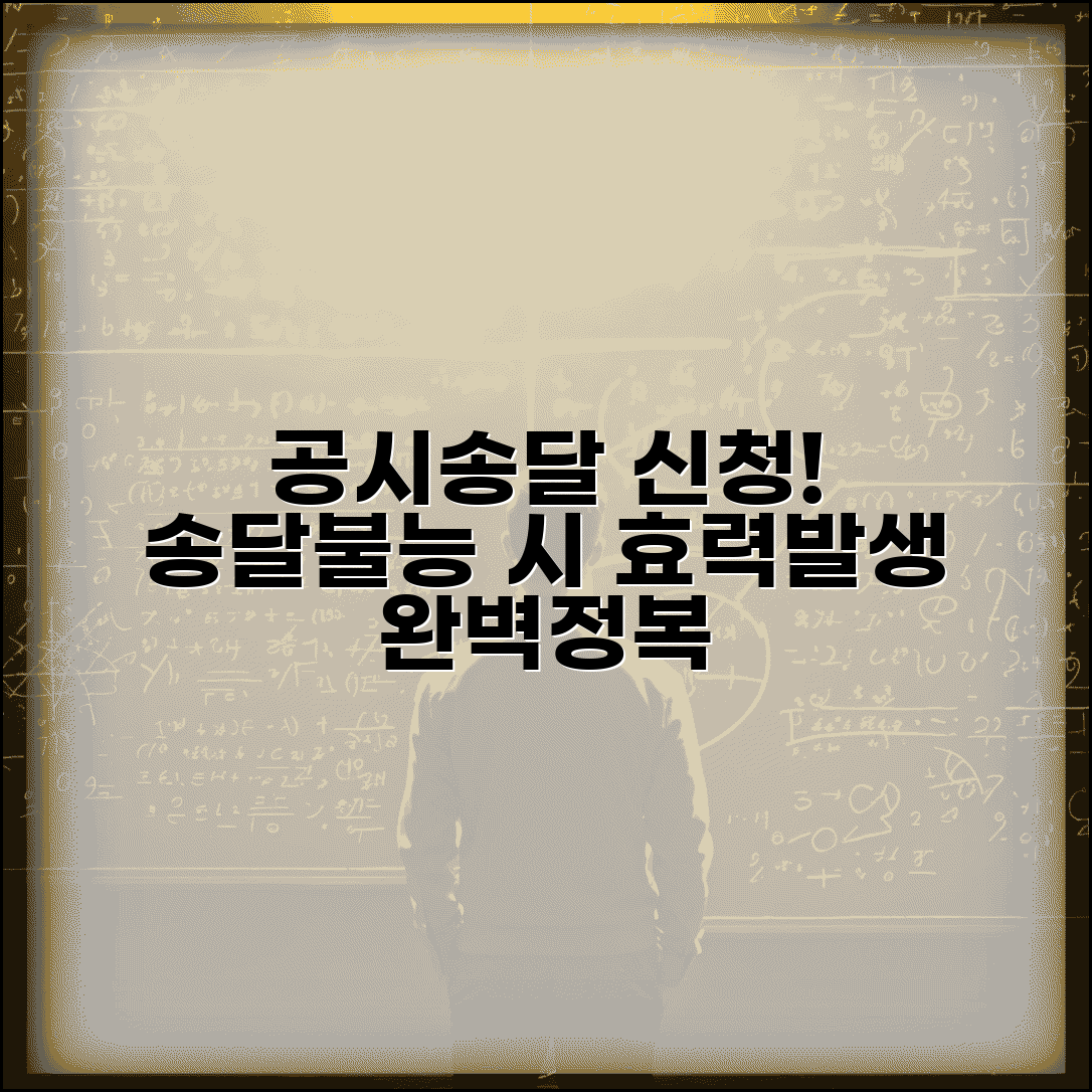 공시송달 신청 방법 | 송달불능시 공시송달 신청과 효력 발생