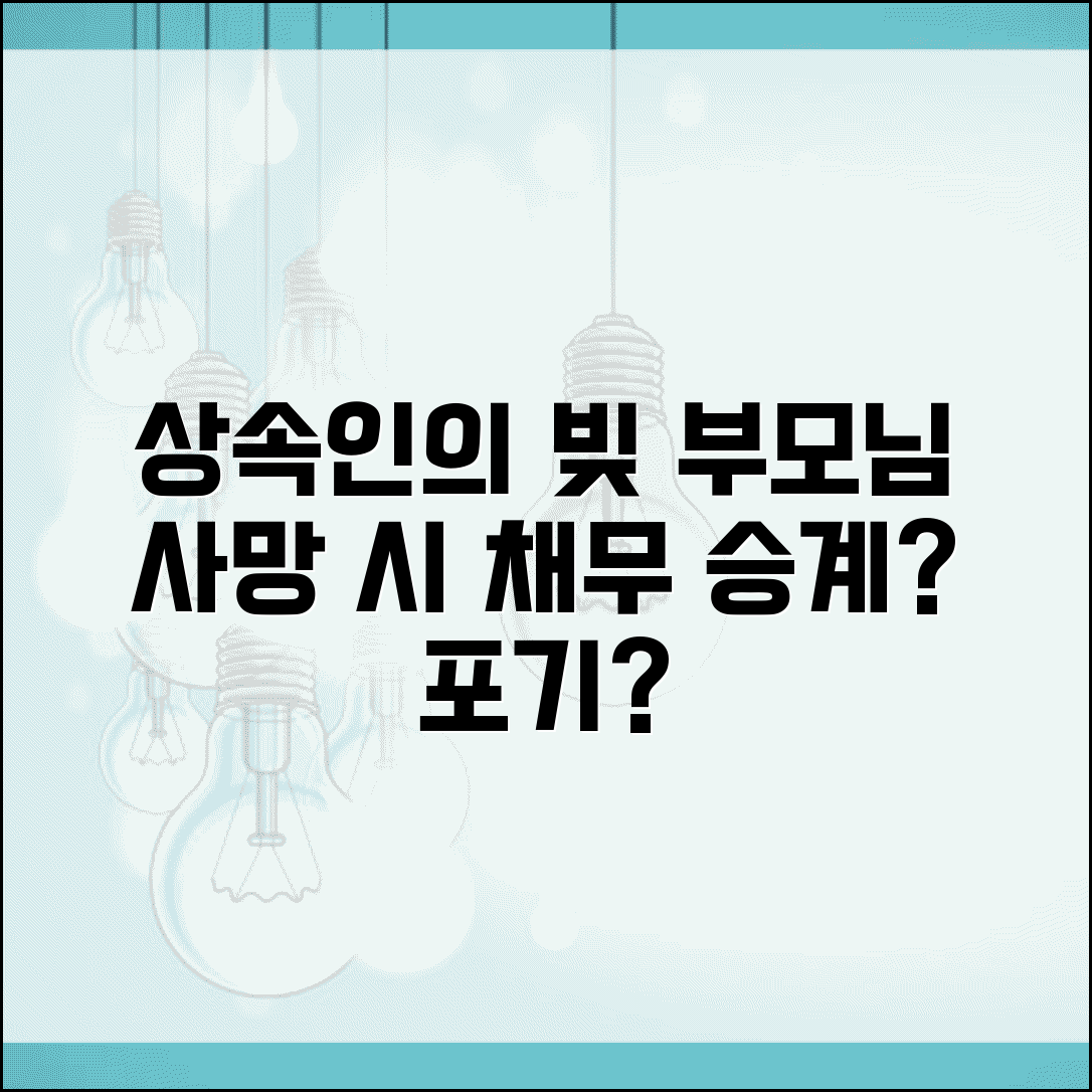 사망시 연체 채무 처리 | 채무자 사망시 상속인 채무 승계와 상속포기