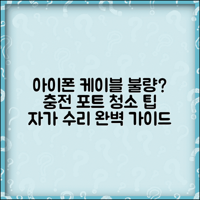 아이폰 충전케이블 인식 못할 때 | 라이트닝 케이블 청소부터 포트 문제까지 점검 방법
