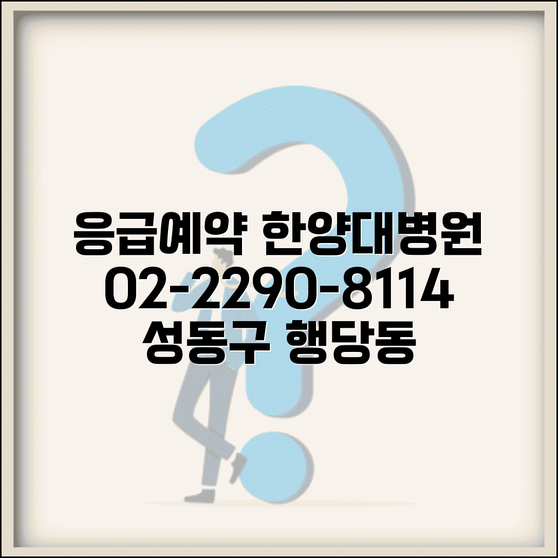 한양대 병원 전화번호 02-2290-8114 | 성동구 행당동 한양대학교병원 진료 예약과 응급실