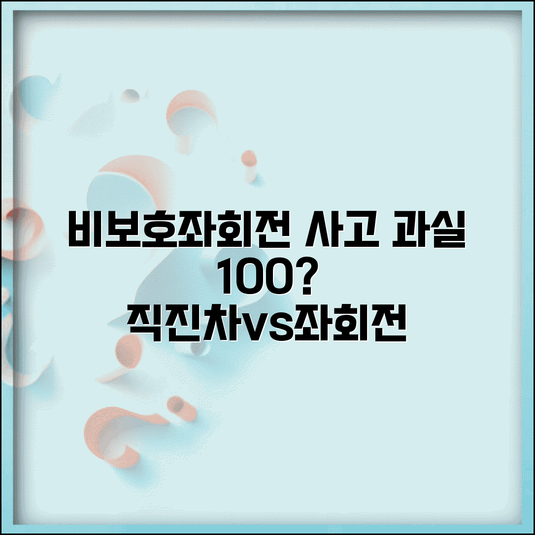 비보호좌회전 사고 과실비율 | 좌회전 신호 없는 교차로 직진차 충돌시 과실 판정