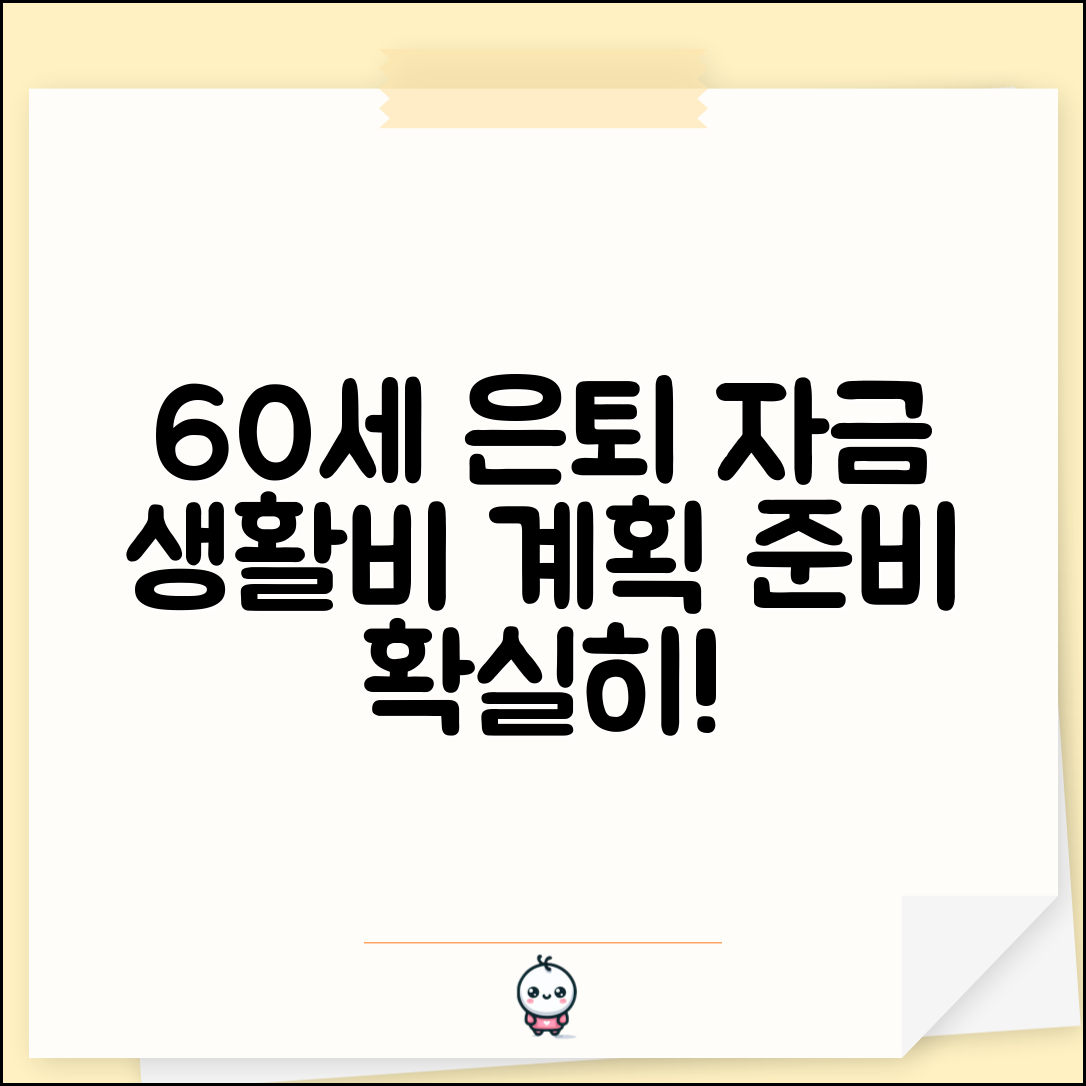 60세 노후자금 준비 | 은퇴 후 생활비 계획 세우기