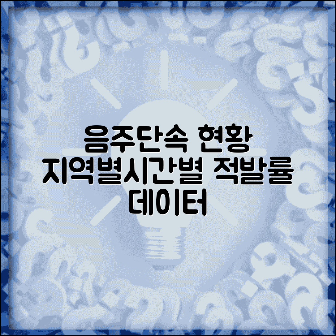 음주운전 단속 현황 통계 분석 | 지역별 시간대별 단속 빈도와 적발률 데이터로 보는 현실