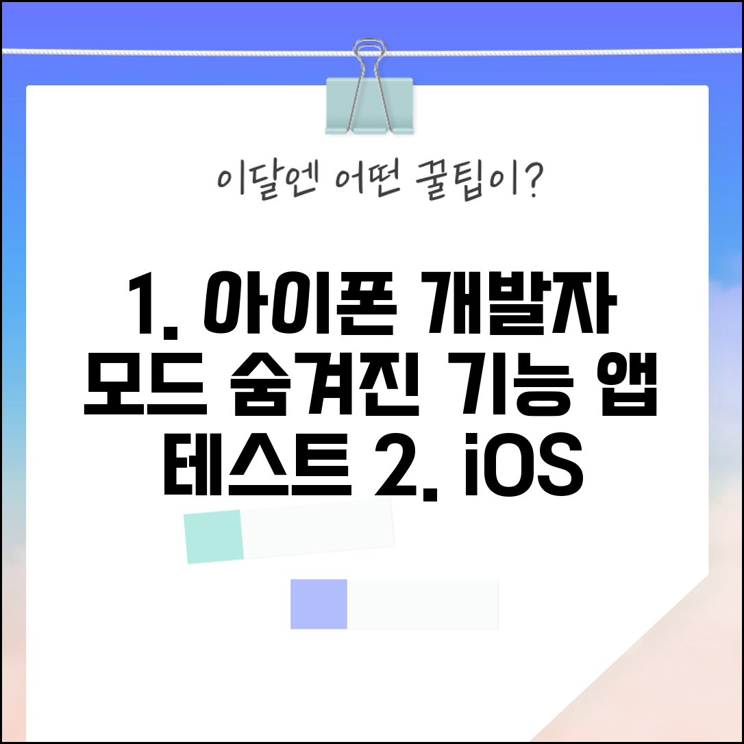 아이폰 개발자모드 설정 가이드 | iOS 숨겨진 기능 | 앱 테스트 환경 구축