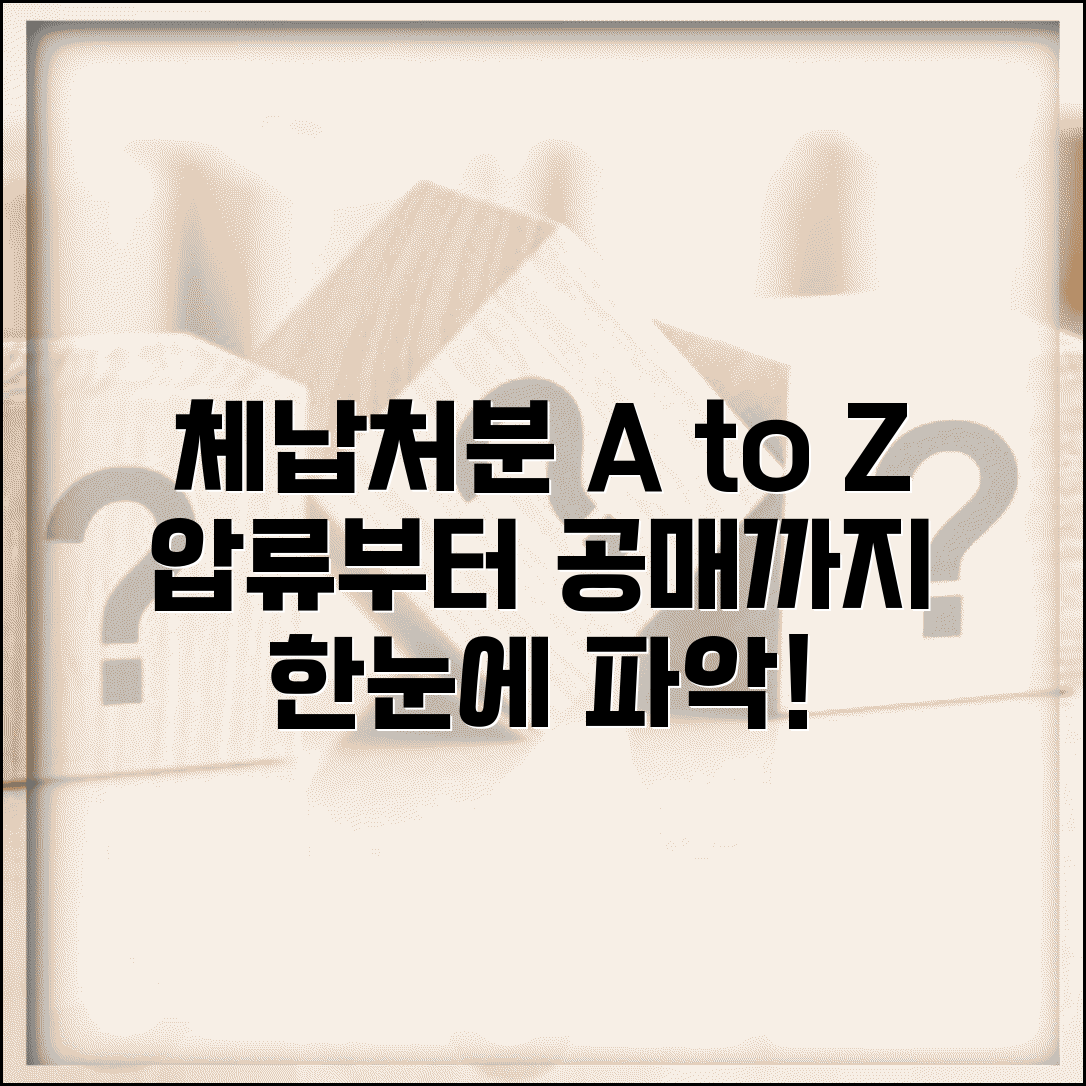 체납처분 절차 단계별 설명 | 압류부터 공매까지 진행 과정