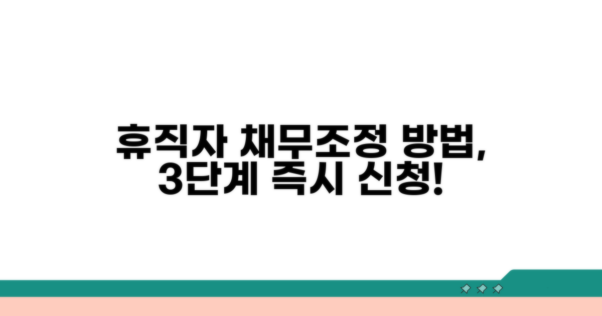 휴직자 채무조정 신청 방법