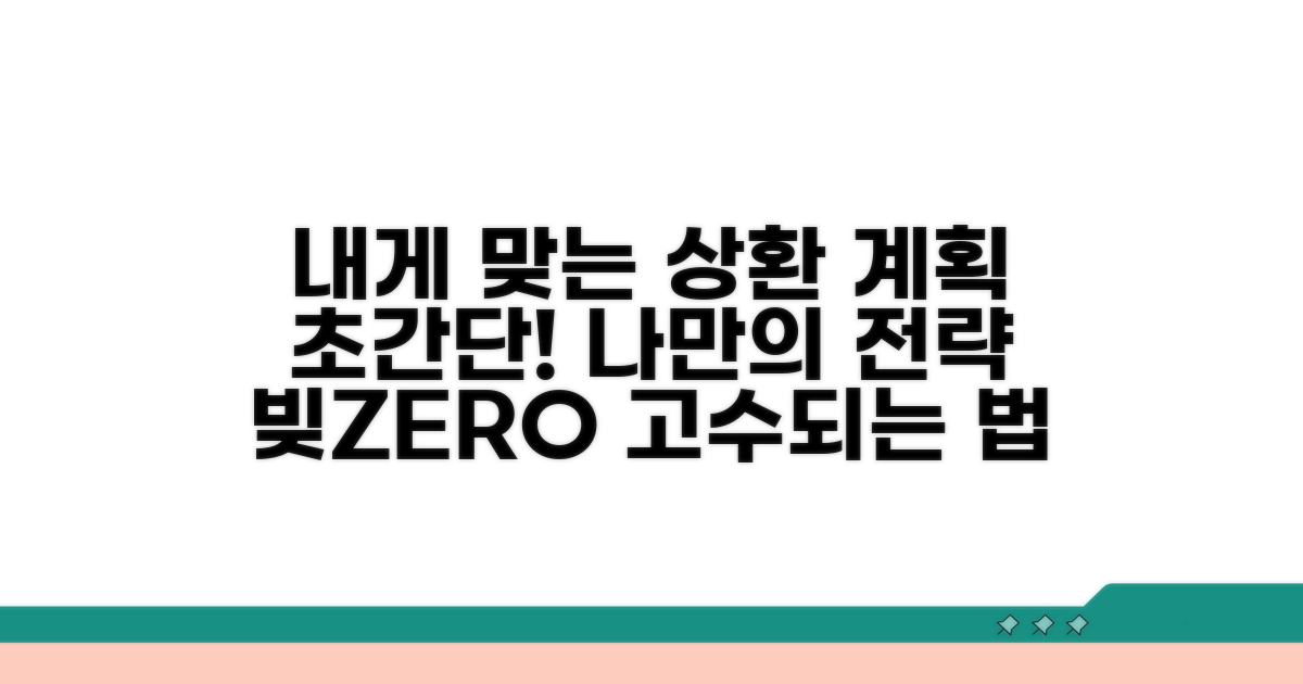 내게 맞는 상환 계획 짜는 법