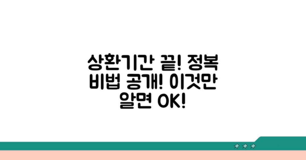 상환기간, 이것만 알면 끝!