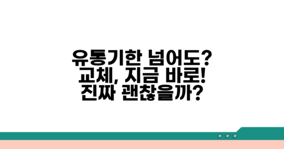 유통기한 지나면 괜찮을까? 교체 시점