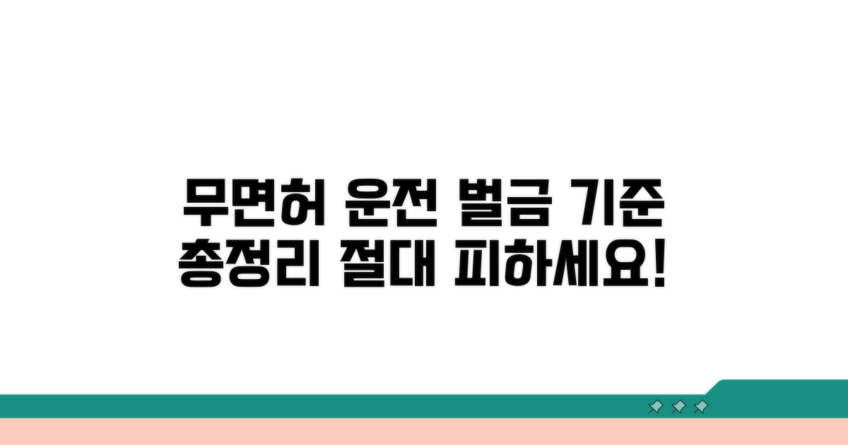 무면허운전 걸리면 벌금 | 무면허 적발 벌금액 형사처벌 얼마