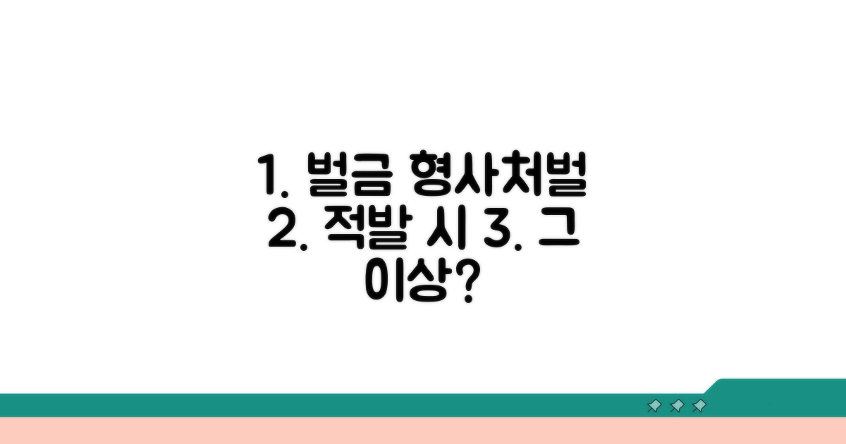 적발 시 벌금액 및 형사처벌 범위