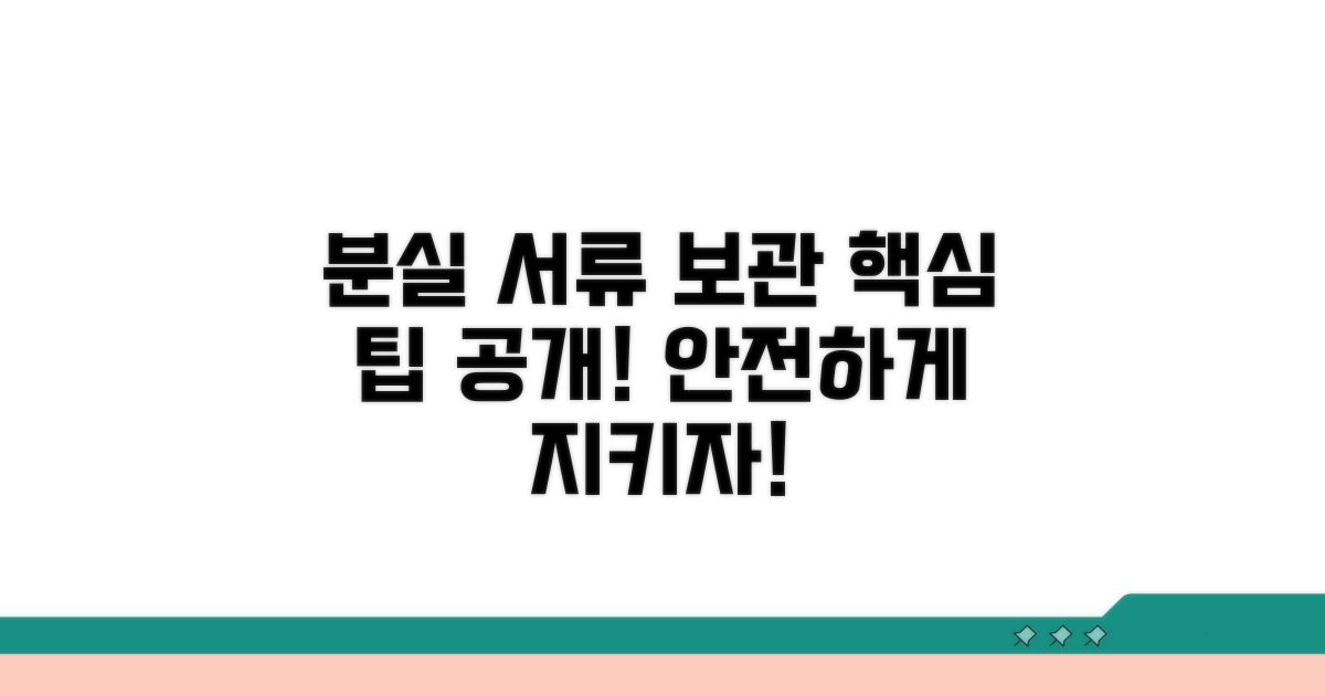 분실 걱정 끝! 서류 안전 보관 팁