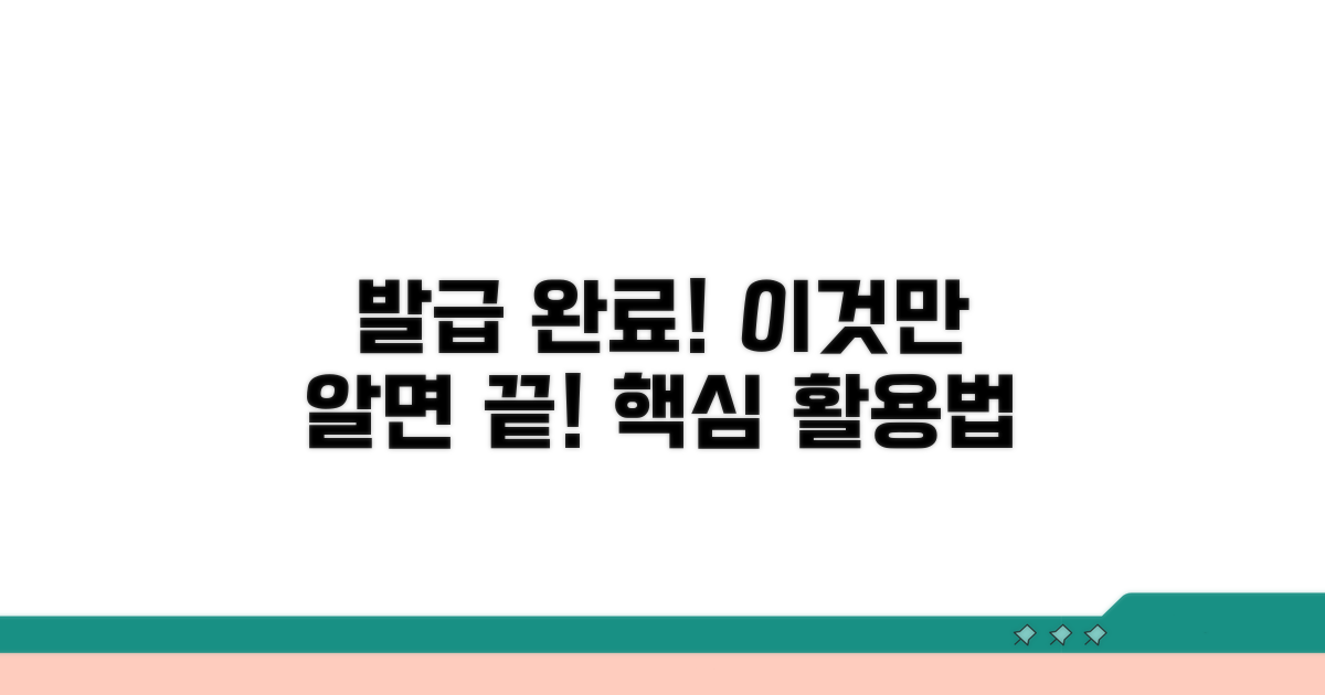 발급받은 후 활용법 알아보기