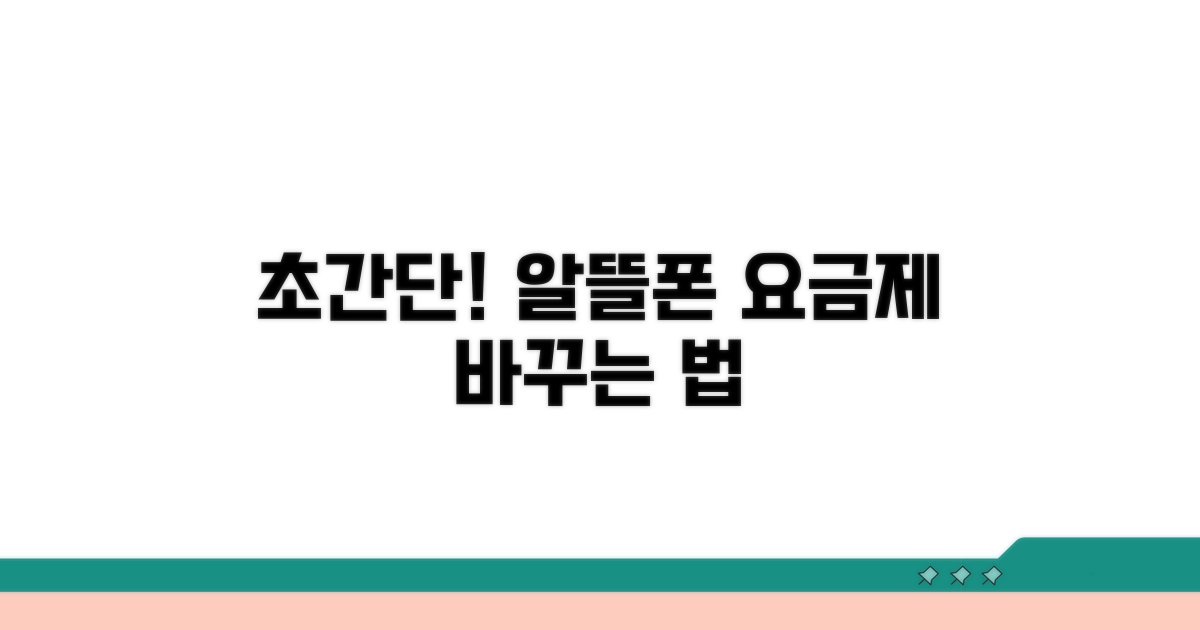 알뜰폰 요금제 변경 방법 알아보기