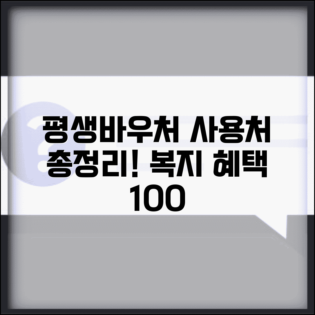 평생바우처카드 사용처 복지 서비스 | 평생바우처 사용 가능 곳 완벽 정리
