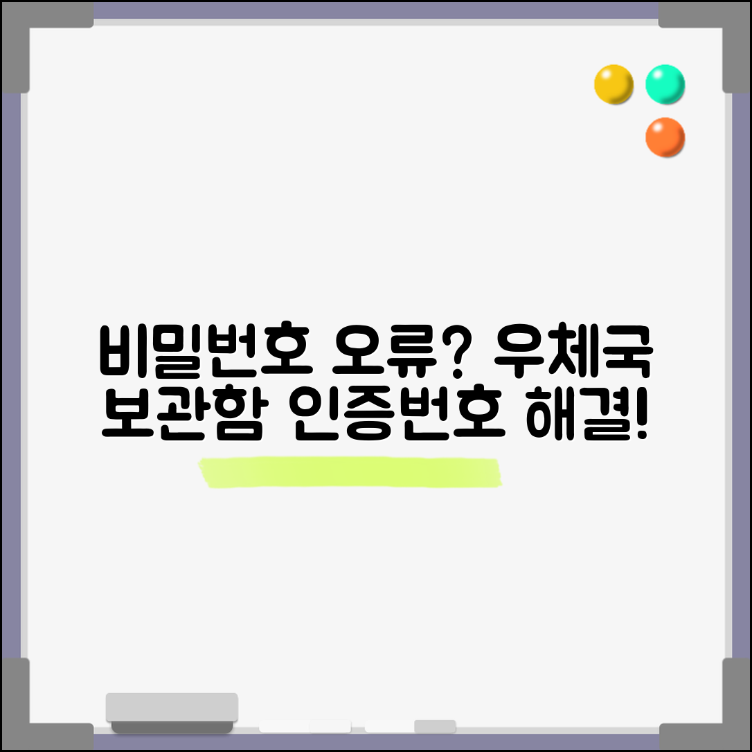 우체국 택배보관함 비밀번호 틀림 | 인증번호 오류 해결 방법, 주의사항 및 대처법