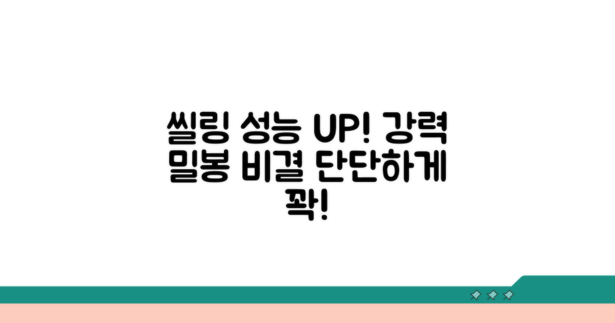 씰링 강도 높이는 효과적인 방법
