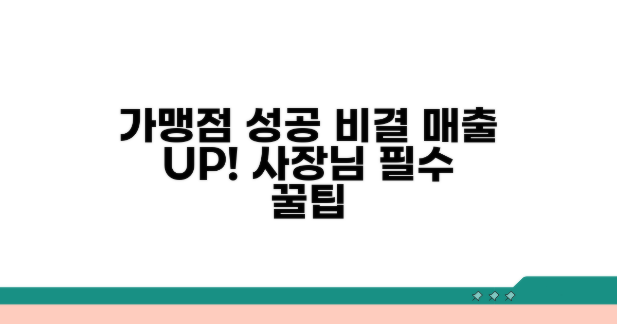 가맹점 운영 꿀팁 모음