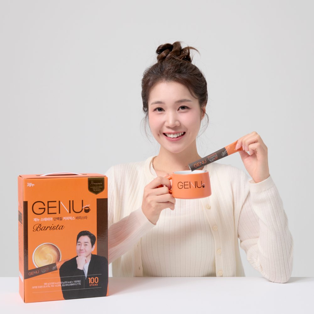 제누 스테비아 단백질 커피믹스 바리스타 9.8g x 100개입 유지태 커피 상세 이미지 1
