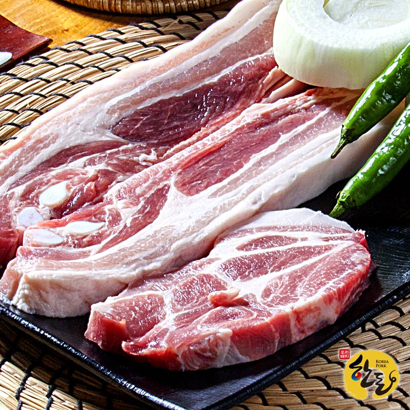 으뜸한돈 냉장 구이용 삼겹살 목살 오겹살 1kg 돼지갈비 등갈비 안심 사태 찌개 갈매기 상세 이미지 1
